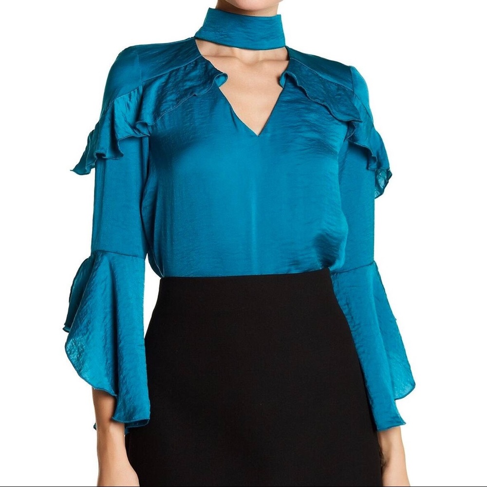 Madison & Berkeley NWT Teal Silk Blouse